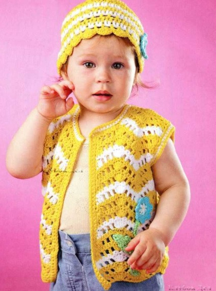​Crochet Yellow Vest and Hat