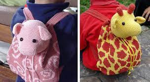 Inspiration. Crochet Baby Backpacks.