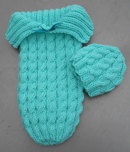 Inspiration. Knit Baby Sleeping Bags.