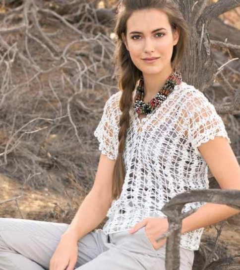 ​White Crochet Blouse