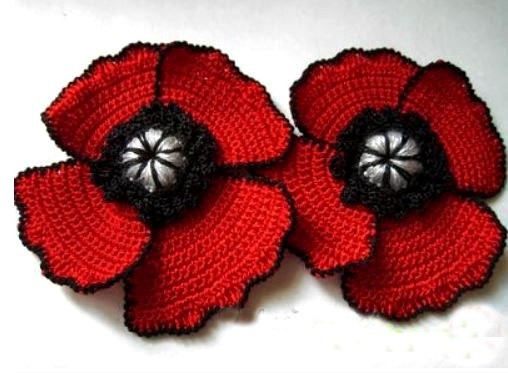 ​Crochet Poppy Decoration