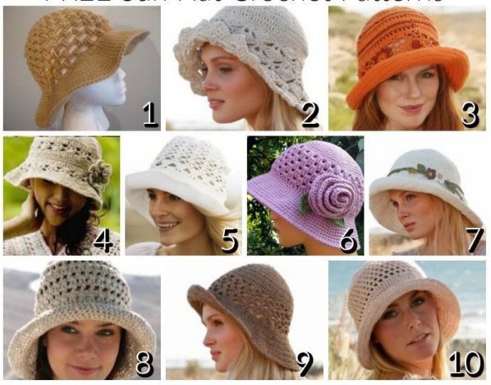 Inspiration. Crochet Summer Hats.