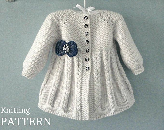 Inspiration. Knit Baby Girl's Coat.