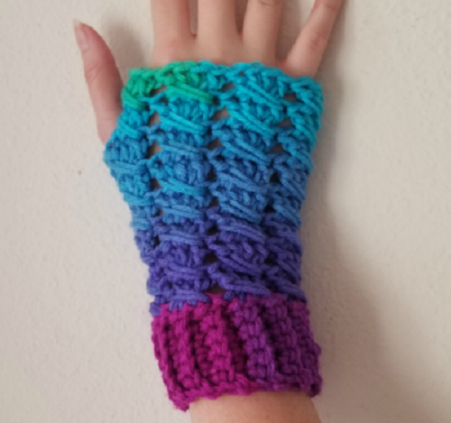 Crochet Ombre Fingerless Mitts