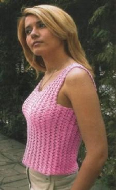 ​Simple Pink Crochet Top
