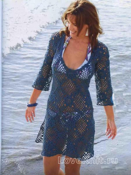 ​Crochet Blue Beach Tunic