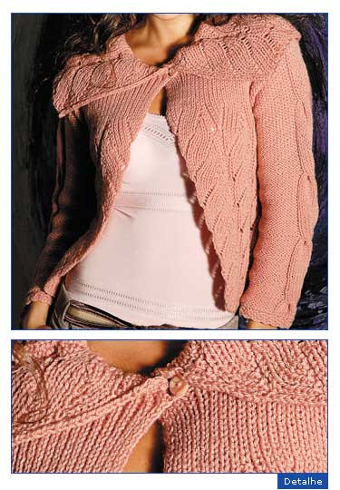 Complete Guide to Knitting a Stylish Dust Rose Top with Fancy Pattern and Collar
