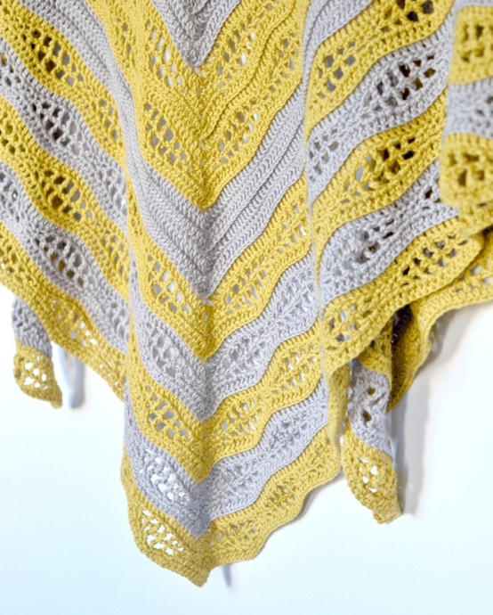 Complete Crochet Shawl Instructions with SCHEEPJES Whirlette Yarn - Perfect for Beginners and Experts