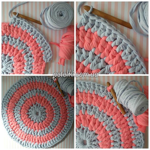 Hosiery Yarn Crochet Rug