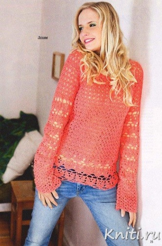 Relief Crochet Pullover