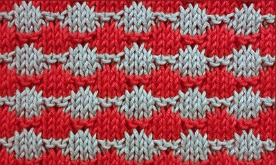 ​Rows of Circles Knit Stitch