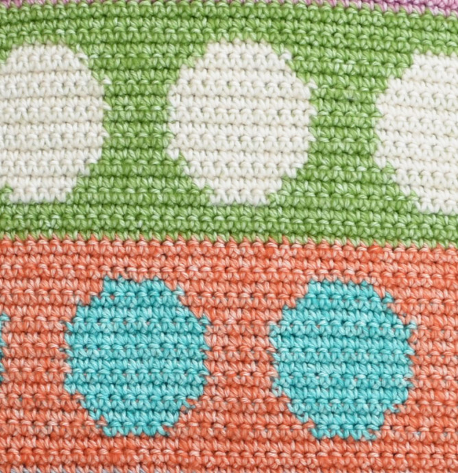 ​Crochet Pillow Cover with Circles
