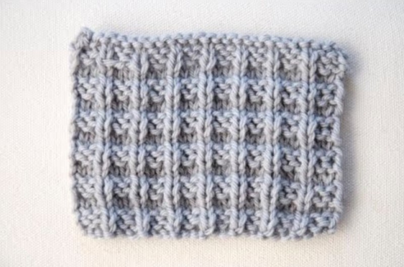 Knit Waffle Stitch Knit Waffle Stitch