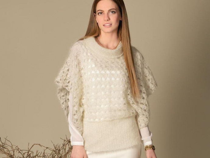 ​Cream Pullover-Poncho