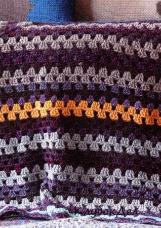 ​Crochet Striped Blanket