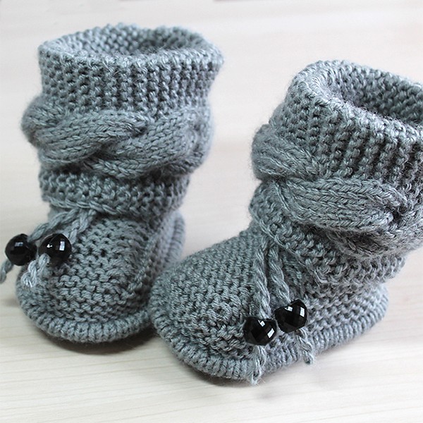 Inspiration. Knit Baby Booties.