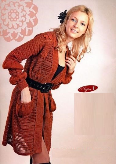 ​Red Crochet Cardigan