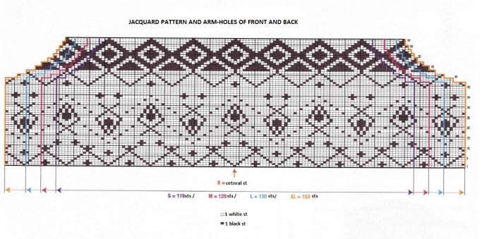 Black and White Short Jacquard Jumper Black and White Short Jacquard Jumper