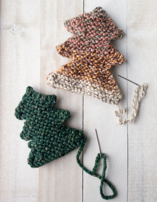 Knitted Christmas Trees Knitted Christmas Trees