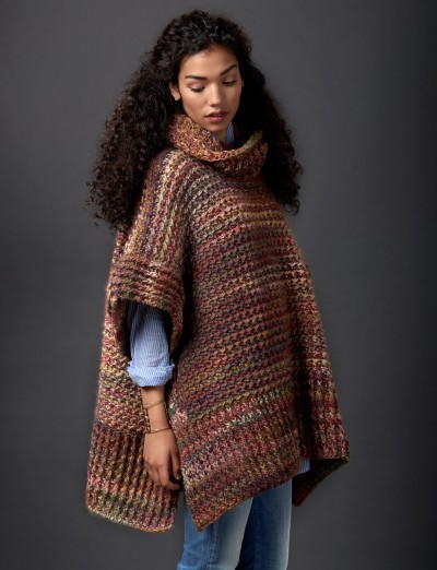 ​Cozy Tweed Crochet Poncho