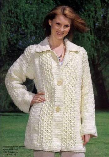 ​White Crochet Cardigan