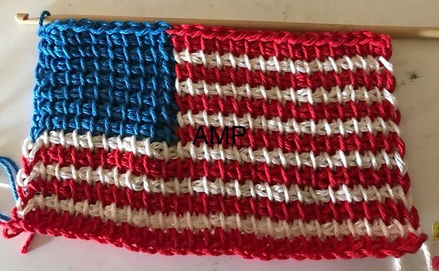 Inspiration. American Flag in Crochet Things.