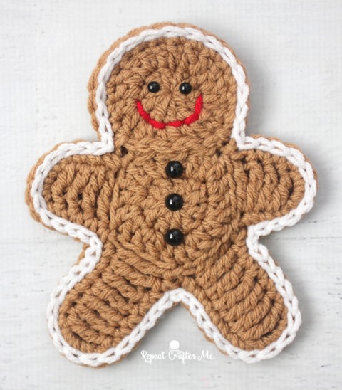Inspiration. Crochet Gingerbread Man.