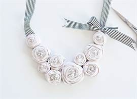 ​Necklace From Cloth Flowers