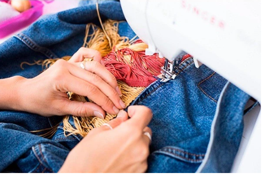 Denim Jacket with Fringe