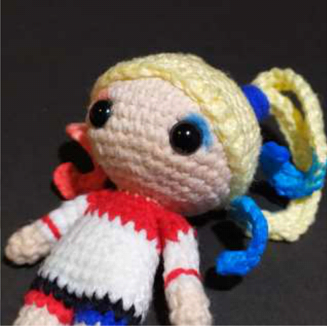 Helping Ann. Harley Quinn Amigurumi Doll.