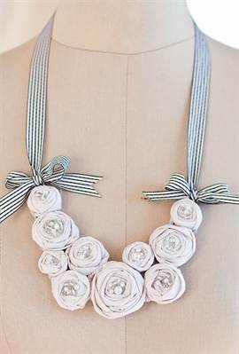 ​Necklace From Cloth Flowers