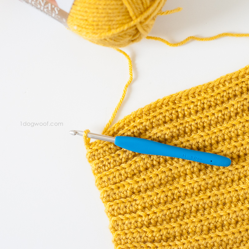 ​Lolly-Poms Easy Ribbed Crochet Beanie