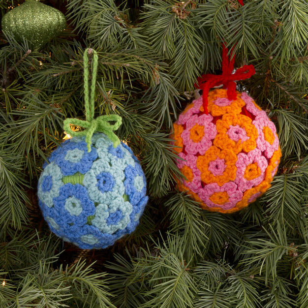 ​Crochet Balls Ornament with Flowers