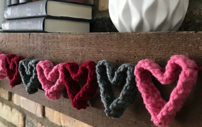 Crochet Hearts Garland Crochet Hearts Garland