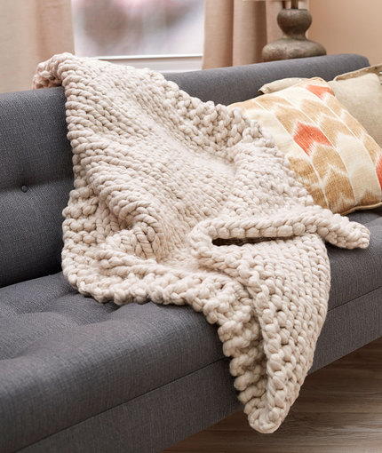 ​Wonderful Big Stitch Knit Throw