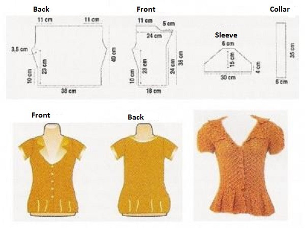 ​Caramel Crochet Blouse