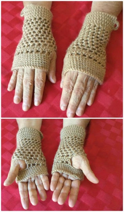 Inspiration. Crochet Fingerless Gloves.