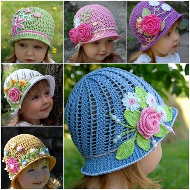 Inspiration. Crochet Summer Hats.