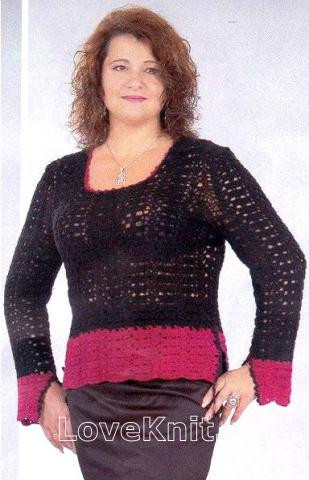 Step-by-Step Crochet Pattern Guide for Stylish Black and Red Garment Step-by-Step Crochet Pattern Guide for Stylish Black and Red Garment
