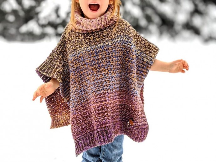 Helping our users. ​Child’s Poncho with Cowl.