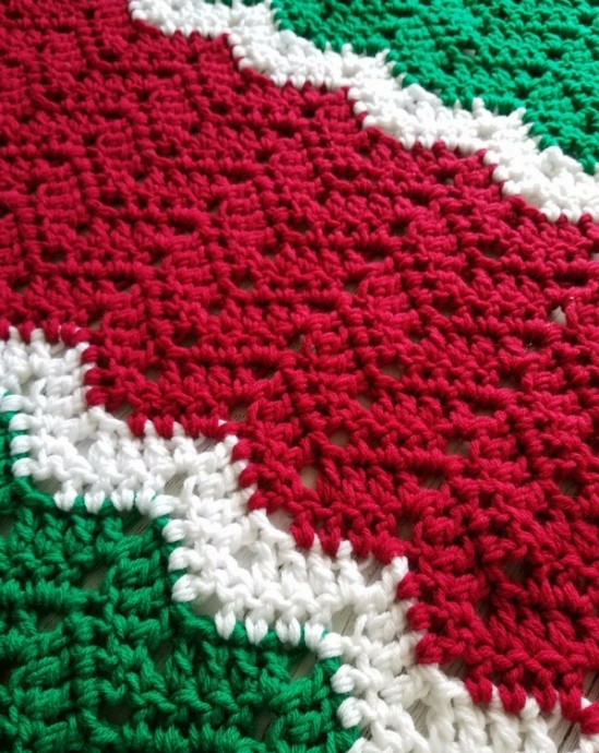 Helping our users. ​Crochet Christmas Afghan.