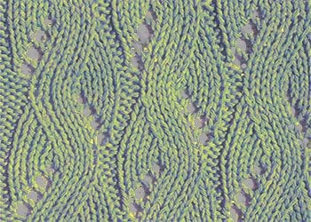 Knit Relief Waves Pattern Knit Relief Waves Pattern