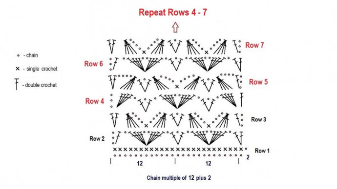 Crochet Half Flowers Stitch