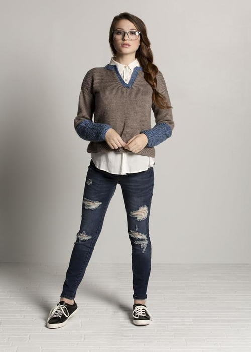 ​Henley Knit Sweater Pattern