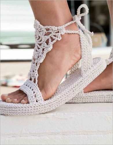 Inspiration. Crochet Summer Sandals.