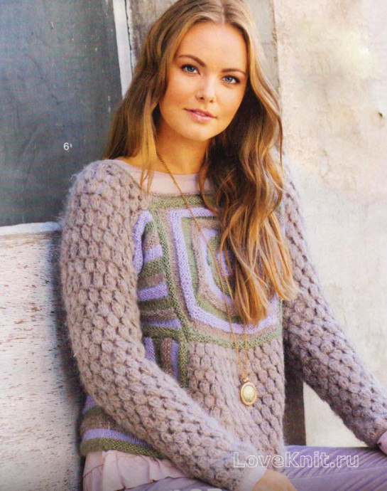 Fancy Pullover with Beads Pattern