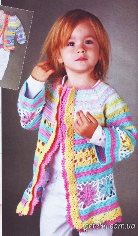 ​Relief Crochet Jacket For a Baby Girl