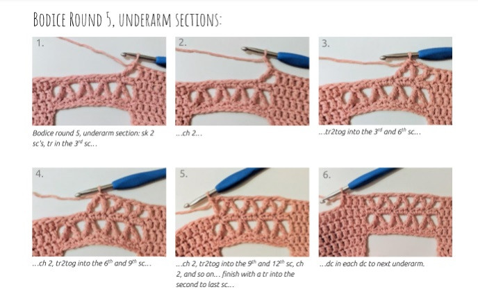 Helping our users. ​Crochet Top with Net Sides.