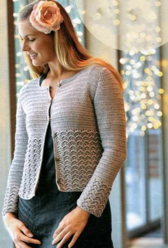 ​Crochet Grey Jacket