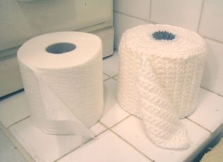 Helping our users. ​Crochet Toilette Paper Joke.